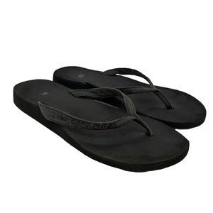 Ocean Minded Black Flip Flops